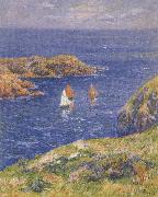 Henry Moret Ouessant,Clam Seas USA oil painting artist